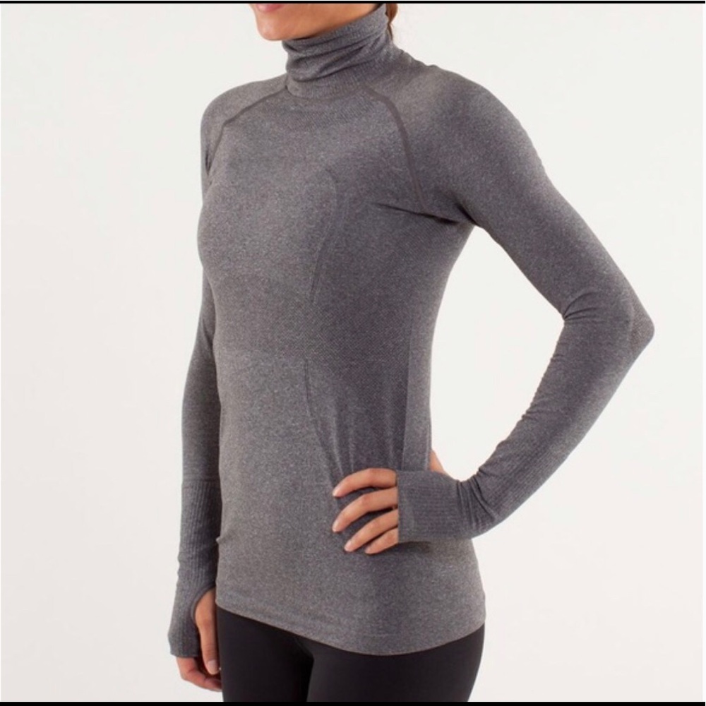 Lululemon Run Swiftly Tech Turtleneck In Gray